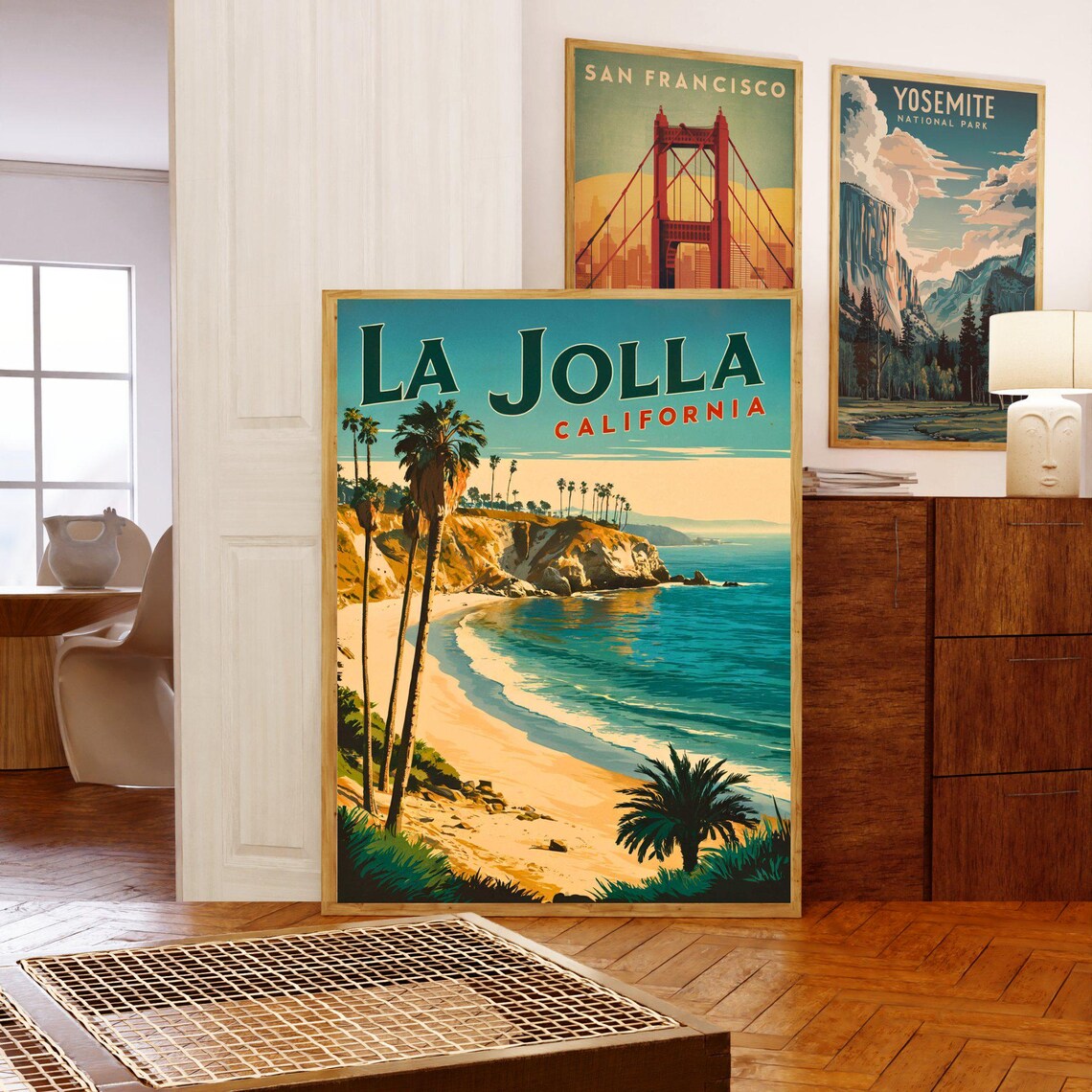 La Jolla Cove Vintage Travel Poster, California Art Print - Image 5
