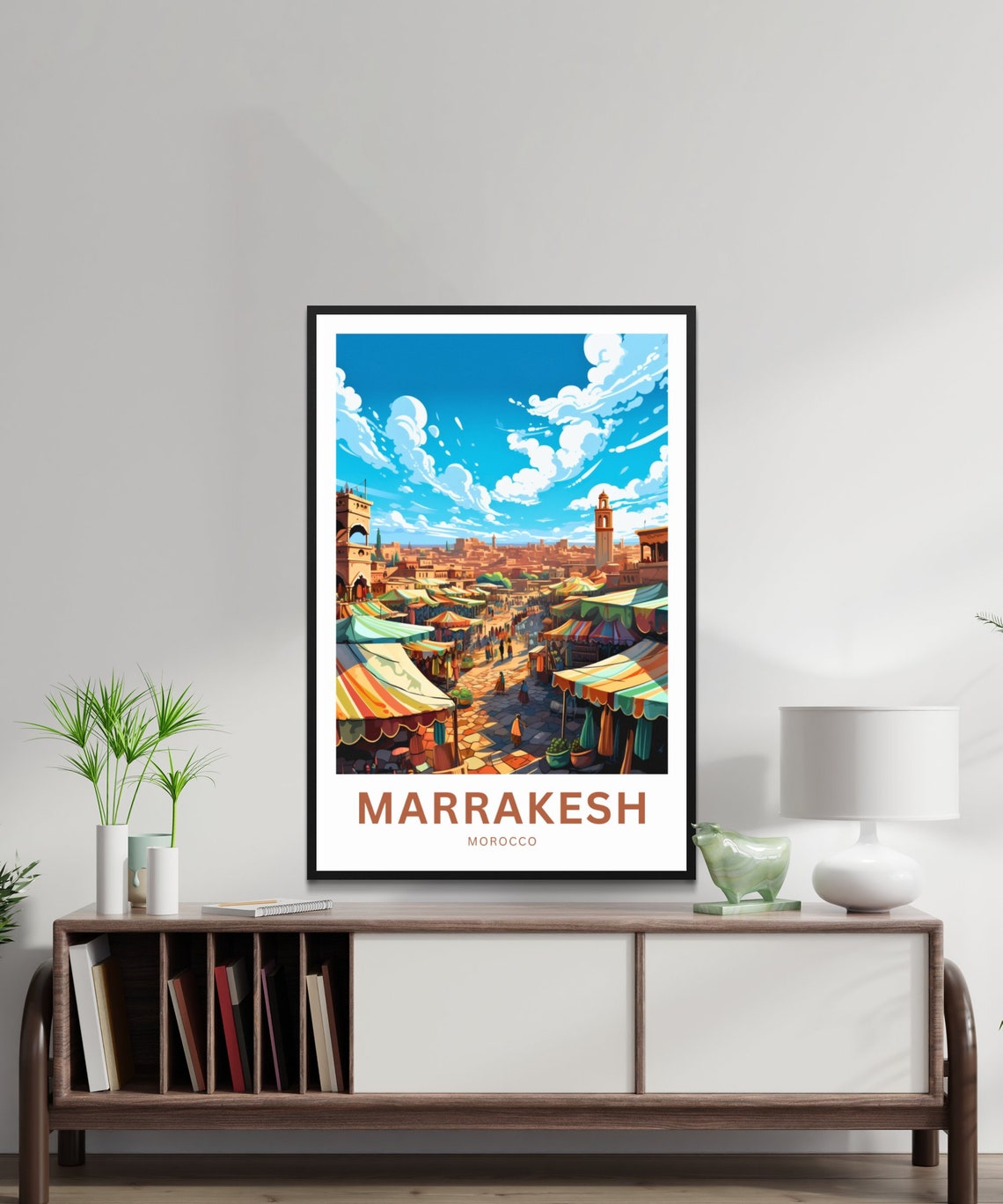 Marrakesh Travel Print Marrakesh Poster Morocco Wall Art Framed Present Gift Morocco Present - Image 2