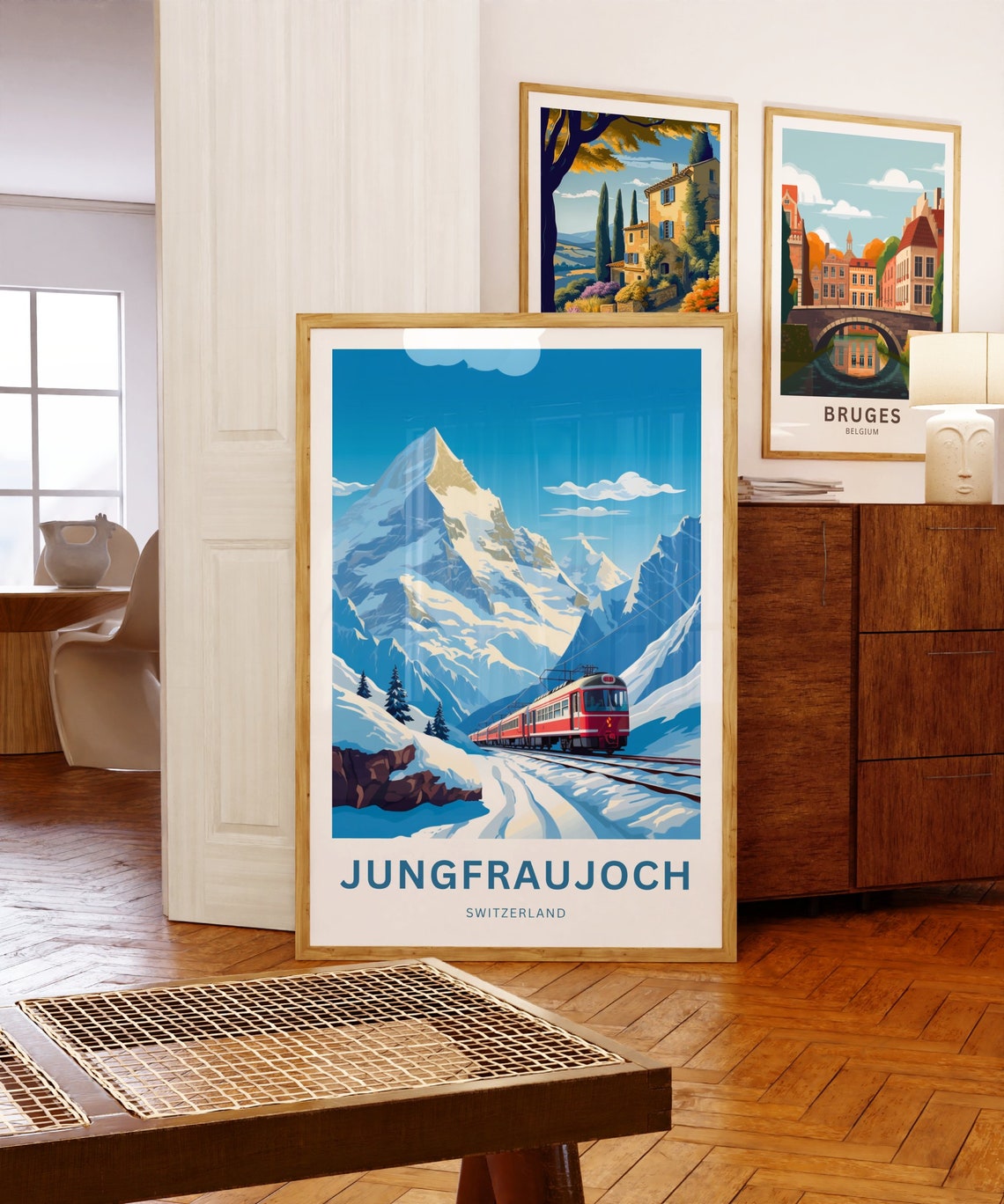 Jungfraujoch Switzerland Alpine Train Personalized Travel Poster - Image 5