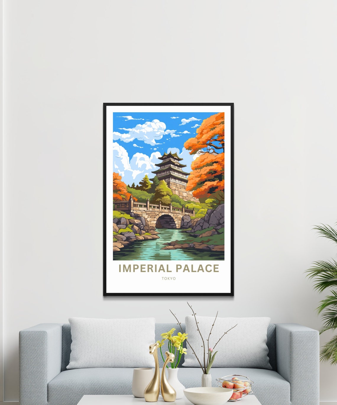 Personalized Imperial Palace Tokyo Autumn Tower Travel Poster - Image 3