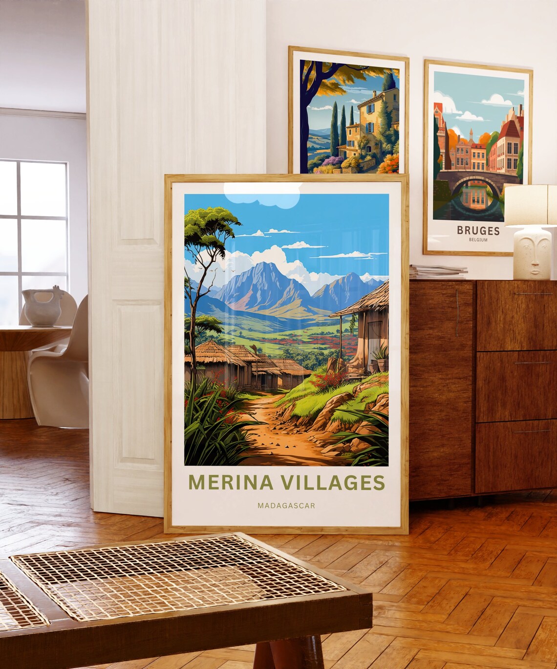 Merina Villages Madagascar Thatched Village Hills Travel Poster - Image 5