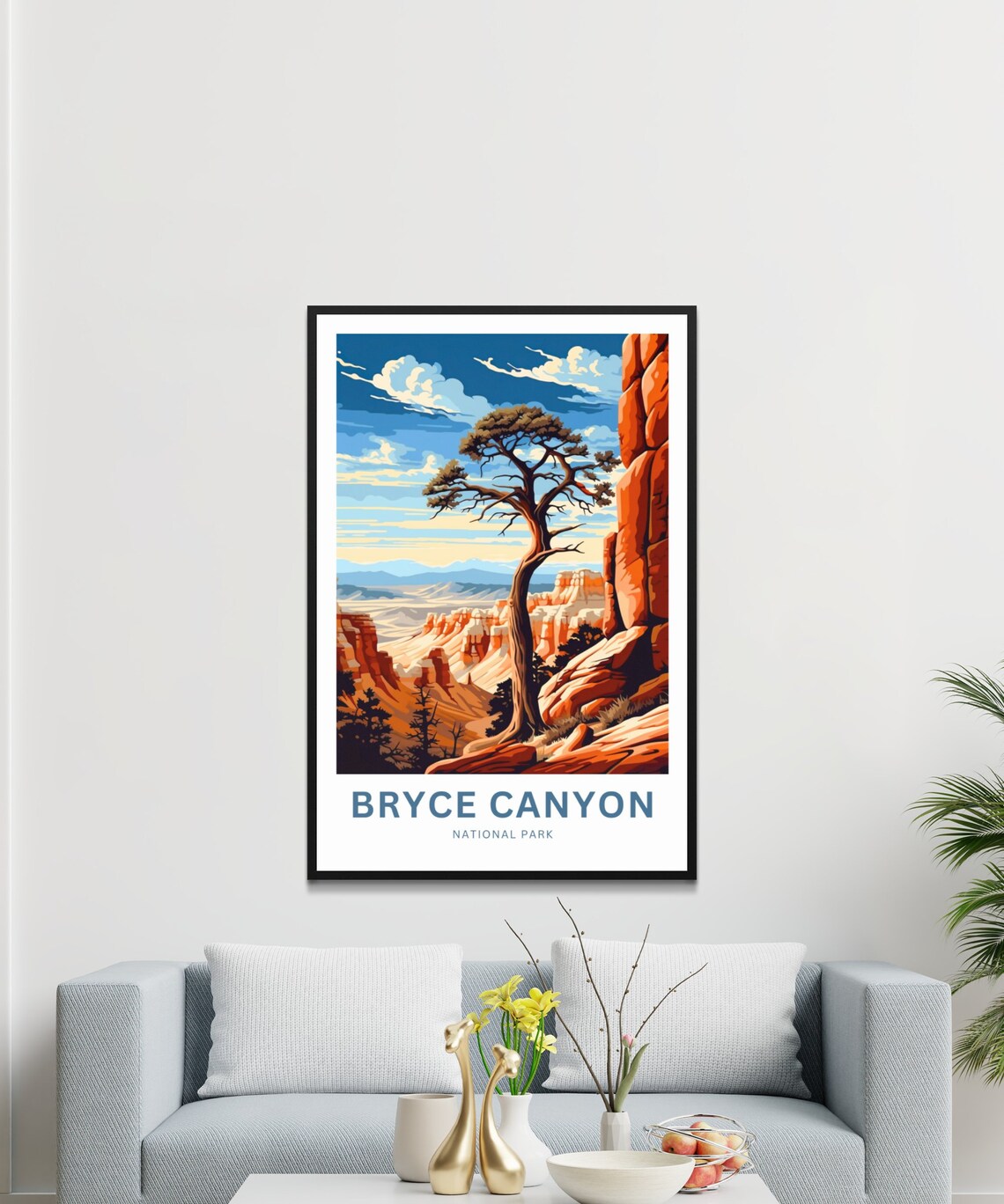 Personalized Bryce Canyon National Park Utah Hoodoos Travel Poster - Image 2