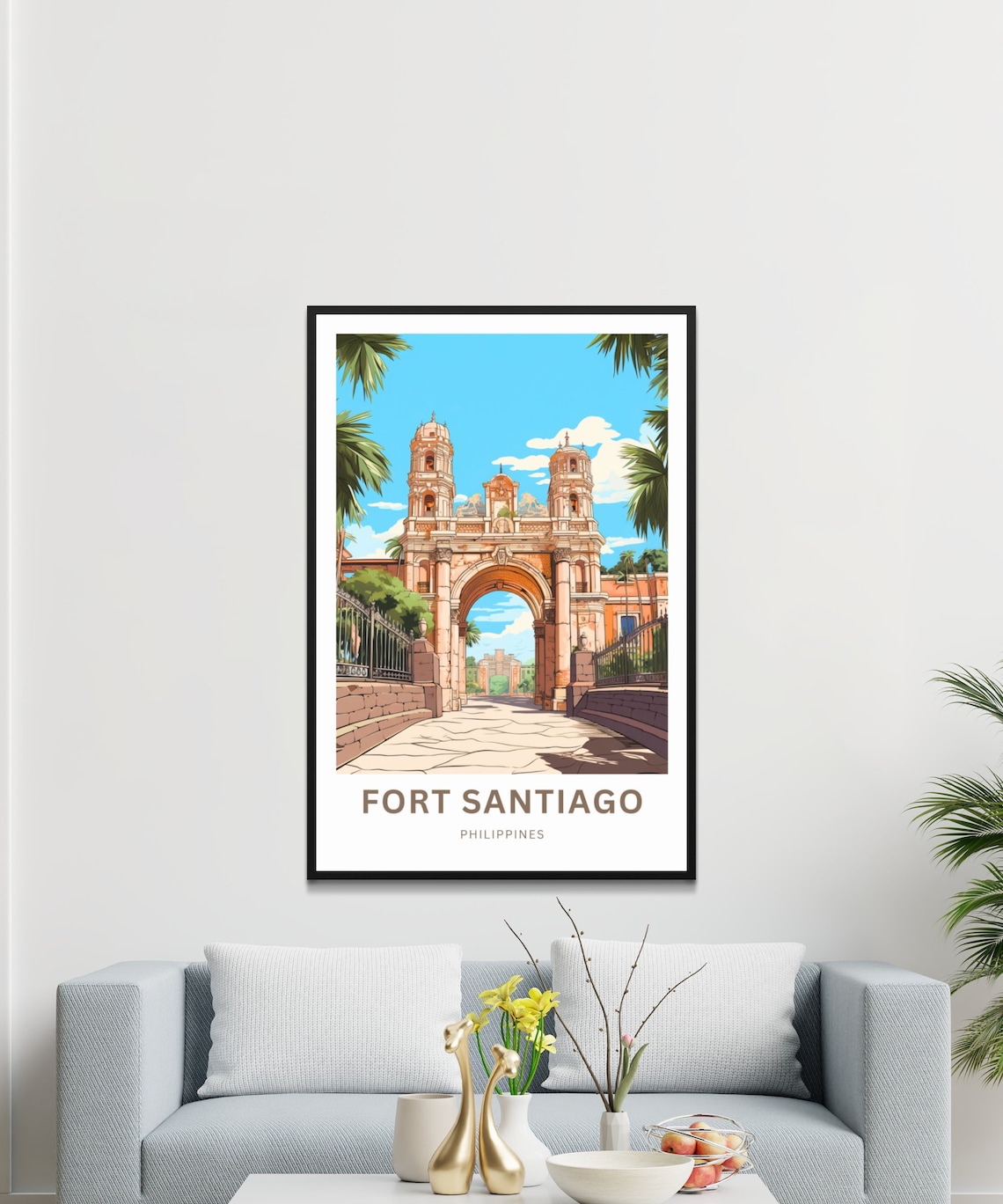 Fort Santiago Philippines Spanish Colonial Gate Travel Poster - Image 3