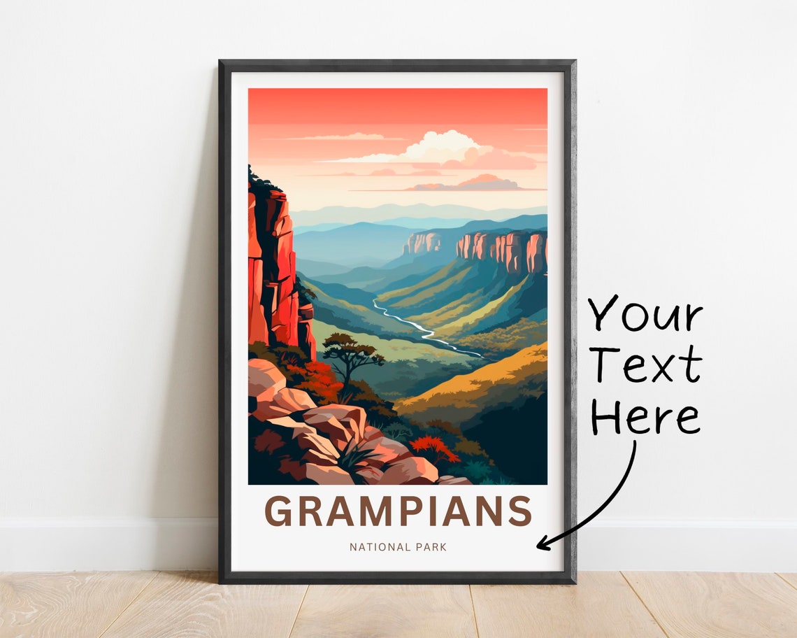 Personalized Grampians National Park Red Cliffs Valley Travel Poster