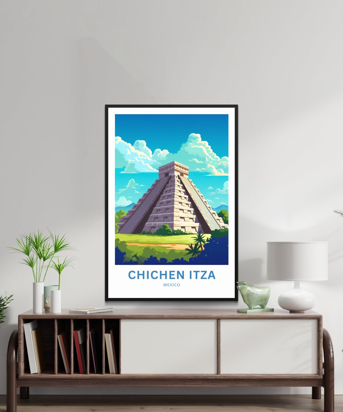Personalized Chichen Itza Travel Print Chichen Itza Poster Mexico Wall Art Framed Present Gift Mexico Present - Image 2