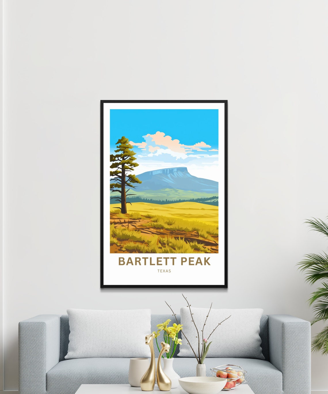 Personalized Bartlett Peak Texas Mesa Pine Custom Travel Poster - Image 4