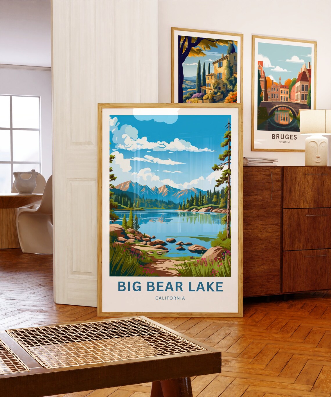 Big Bear Lake California Alpine Lake Personalized Travel Poster - Image 5
