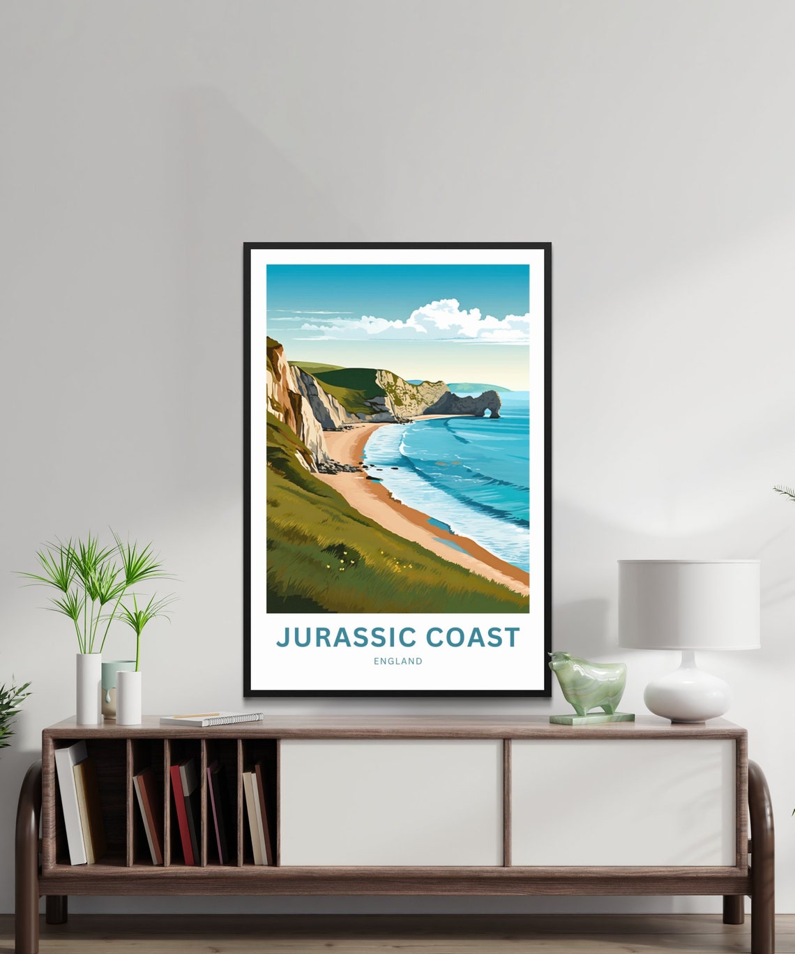 Jurassic Coast England Durdle Door Limestone Arch Beach Poster - Image 2
