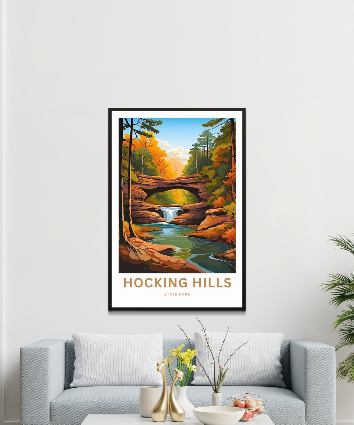 Personalized Hocking Hills Travel Poster, Ohio - Image 3