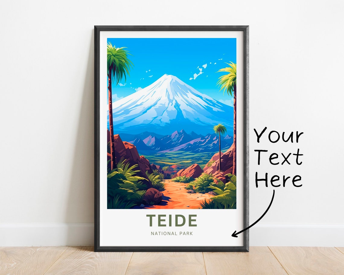 Personalized Teide National Park Volcano Scenic Travel Poster