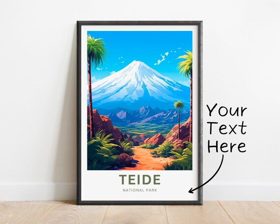 Personalized Teide National Park Volcano Scenic Travel Poster