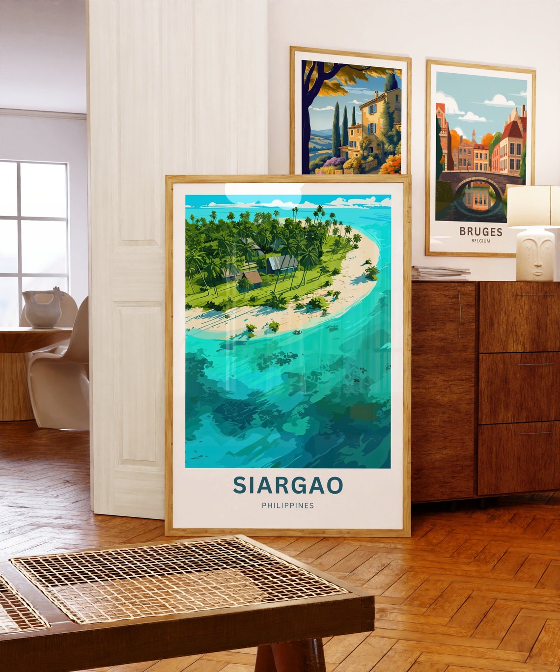 Siargao Island Aerial Turquoise Palm Cove Philippines Poster - Image 5
