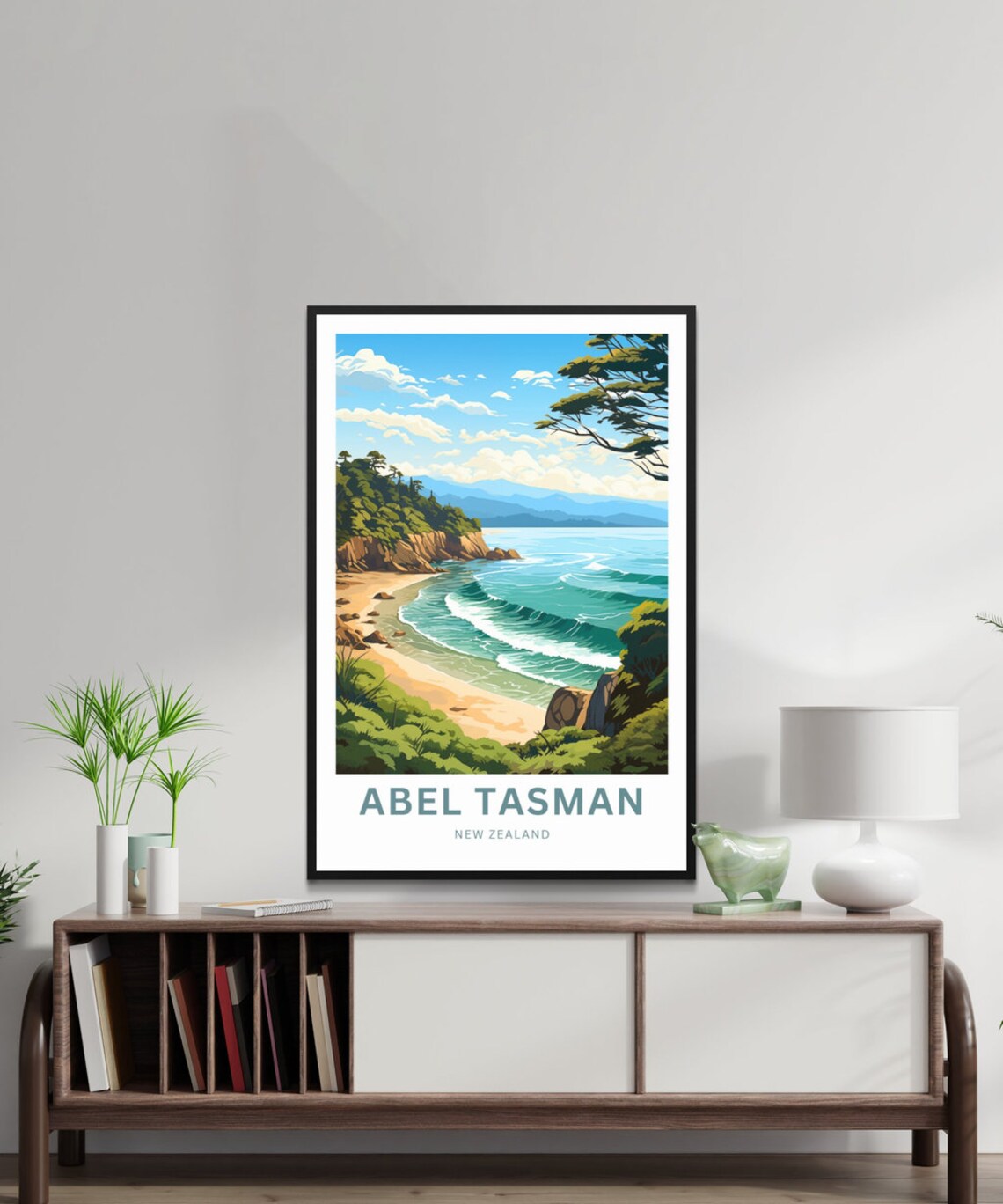 Abel Tasman New Zealand Beach Cove Personalized Travel Print - Image 2