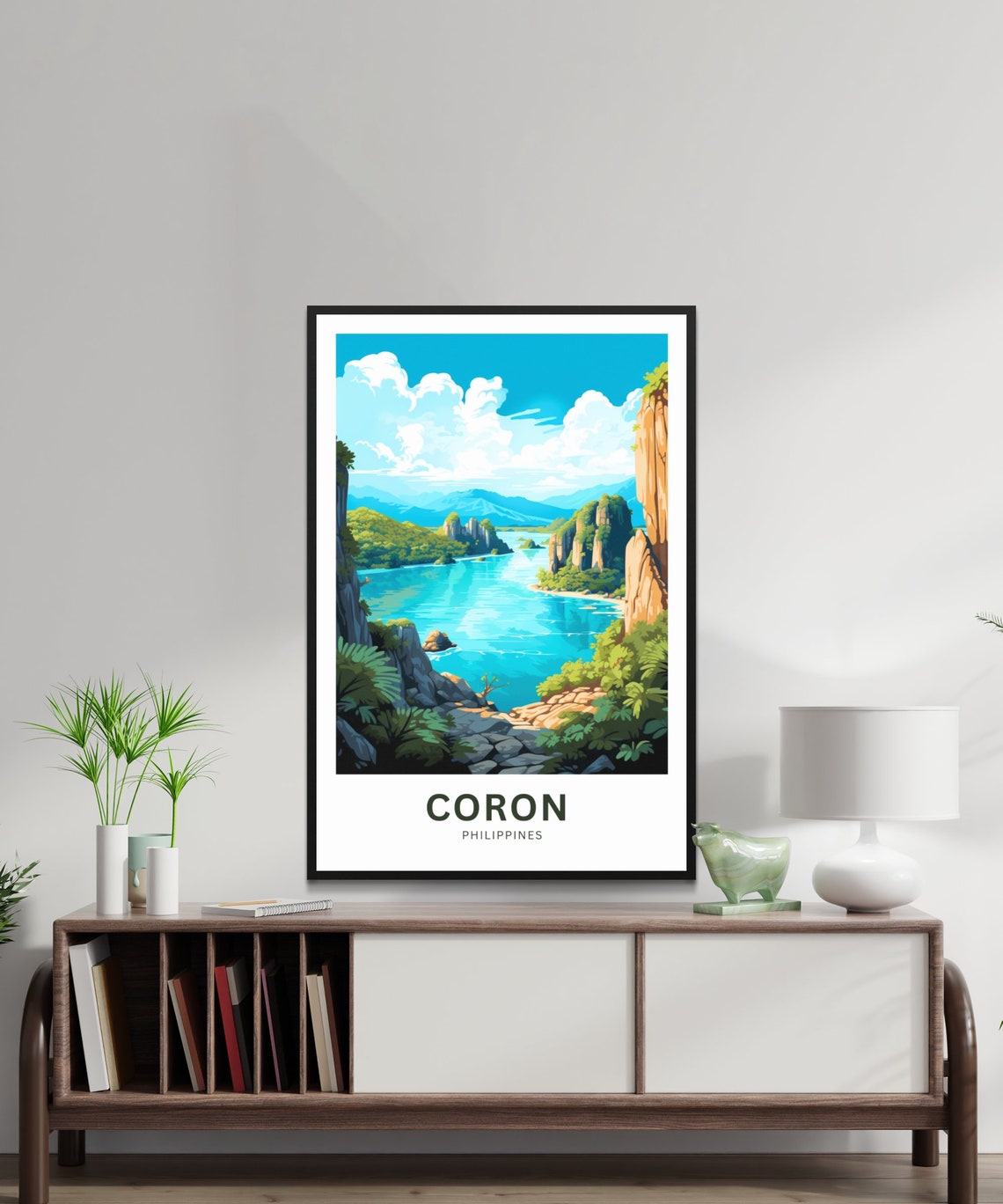 Coron Philippines Personalized Tropical Lagoon Travel Poster - Image 2
