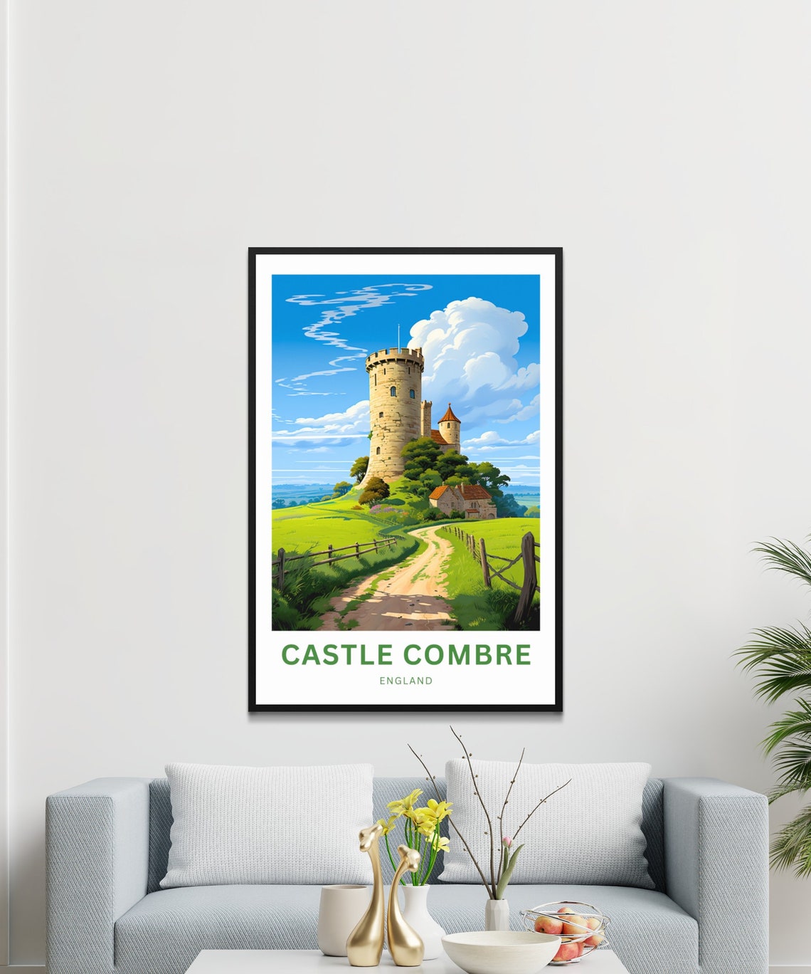 Castle Combe England Stone Tower Village Green Personalized Poster - Image 3