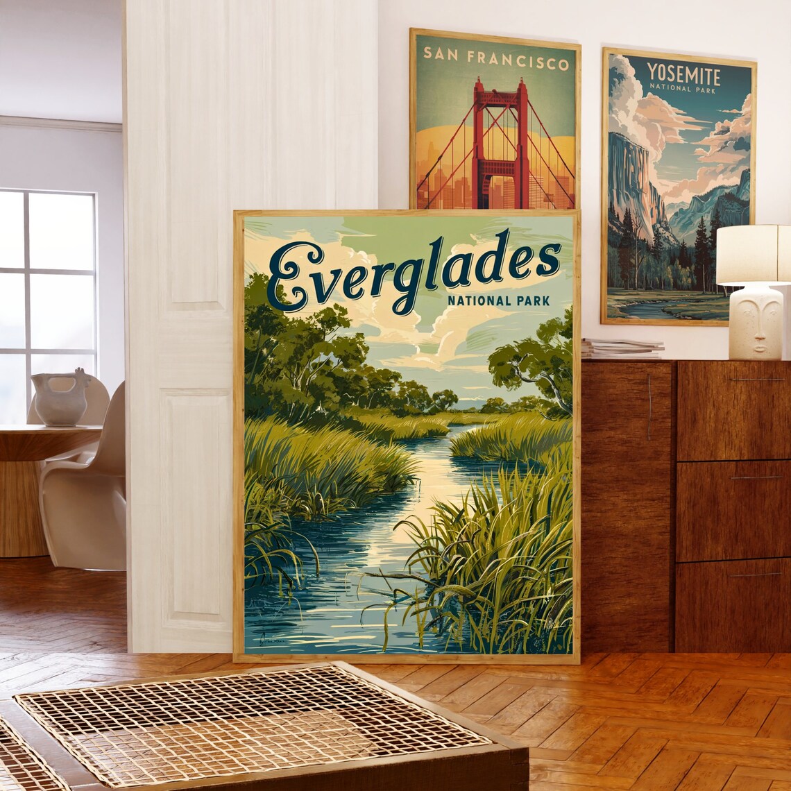 Everglades National Park Vintage Wetlands Wildlife River Poster - Image 5