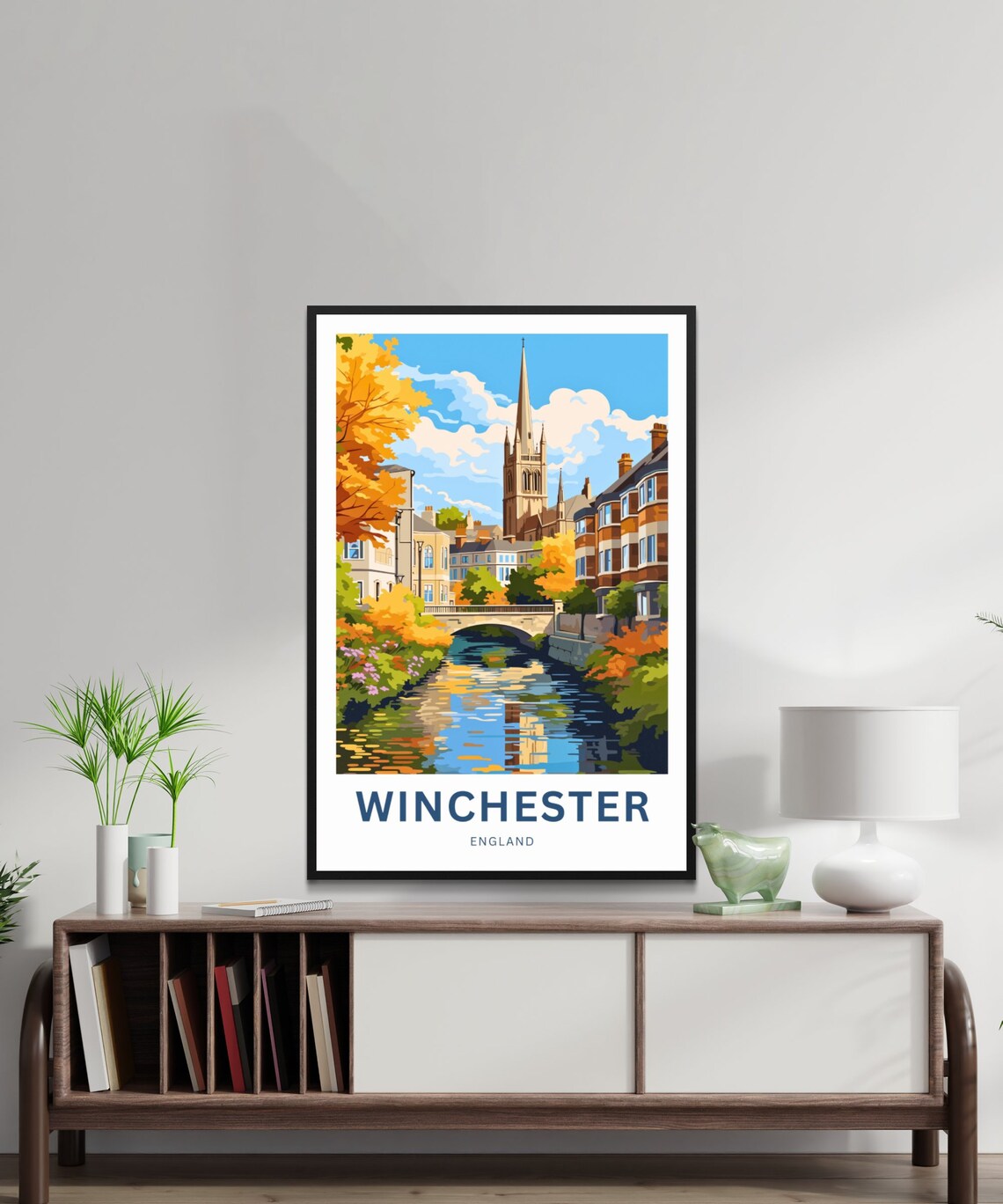 Winchester England Present Travel Poster - Image 2