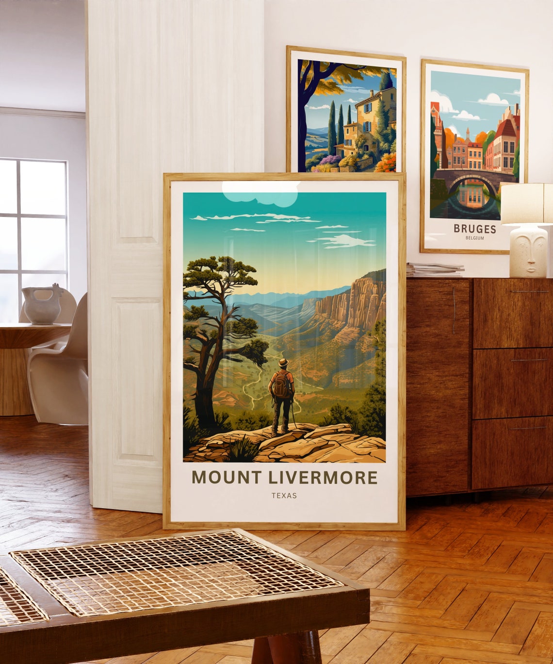 Mount Livermore Texas Hiker Canyon Overlook Summit Travel Poster - Image 5