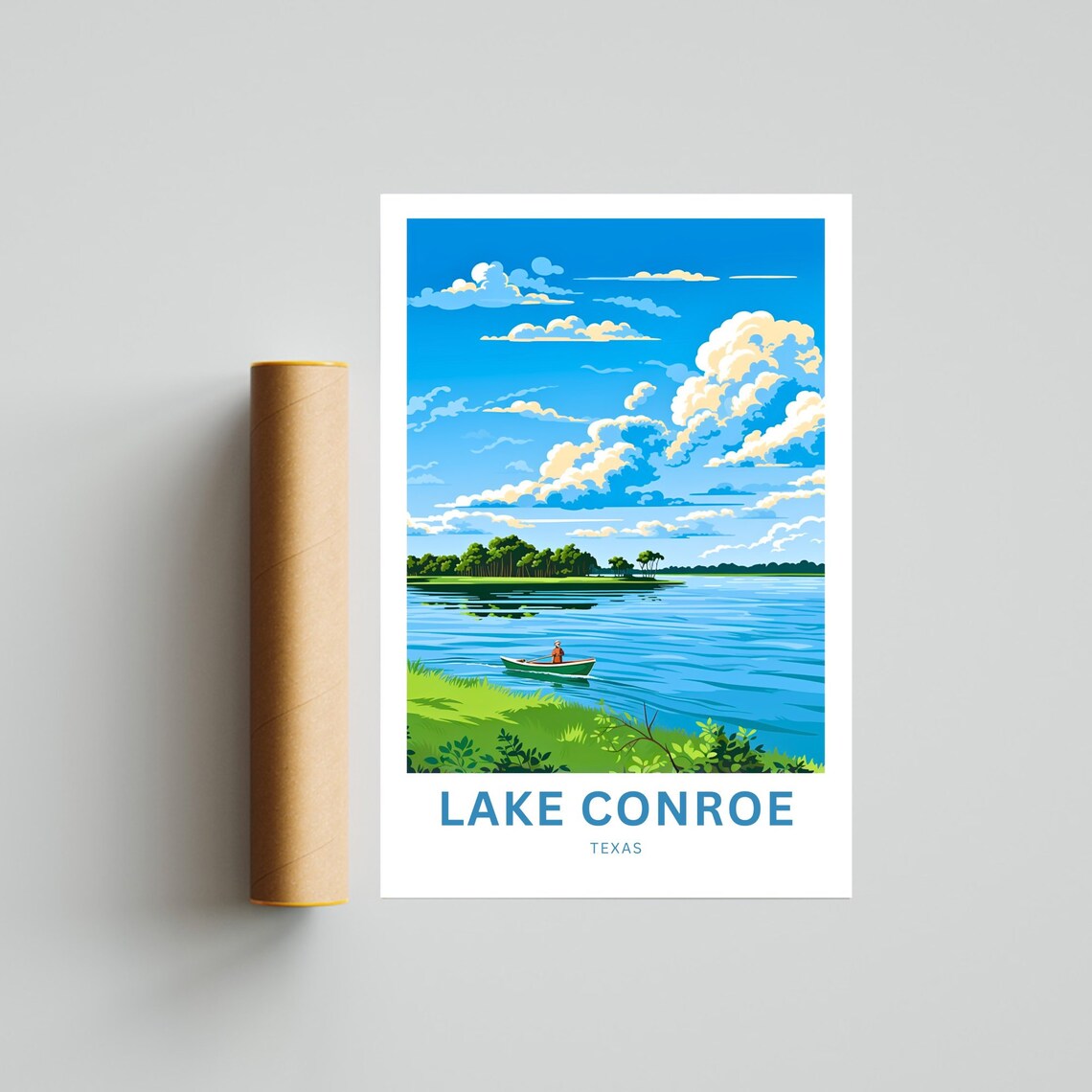Lake Conroe Texas Gift Travel Poster - Image 4