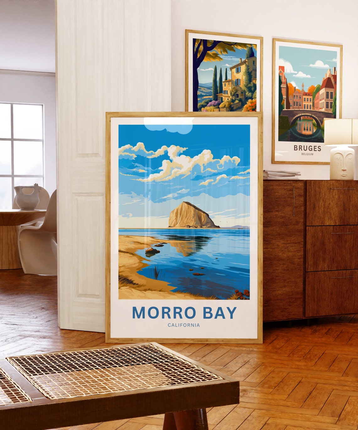 Morro Bay California Rock Lagoon Reflection Personalized Poster - Image 5