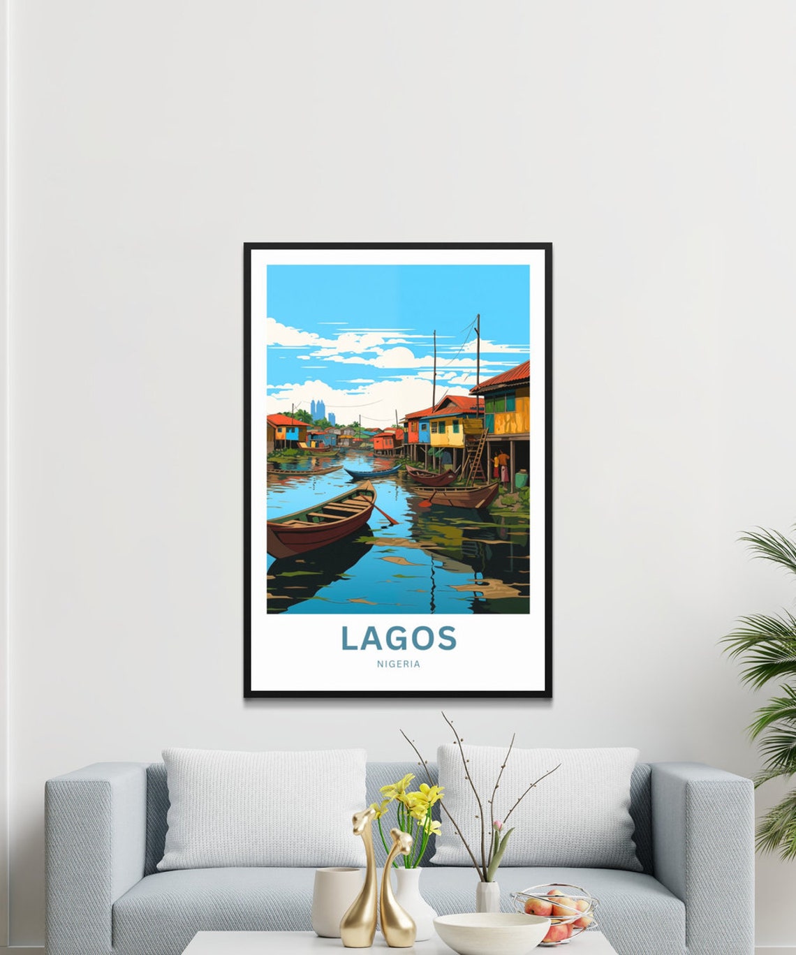Personalized Lagos Print Lagos Poster Nigeria Wall Art Framed Present Gift Africa Present - Image 3