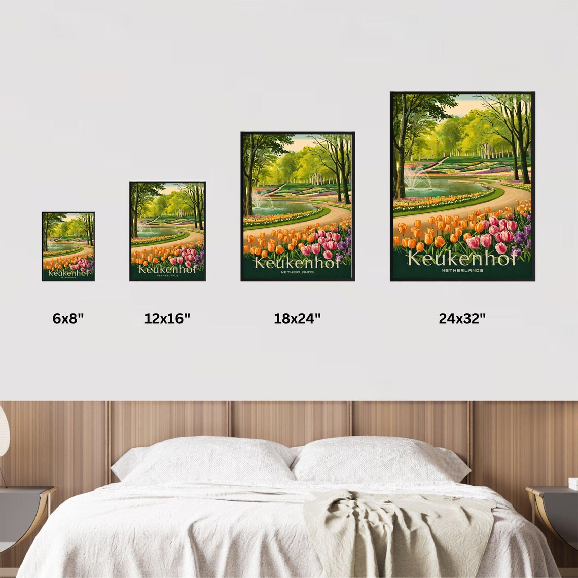 Keukenhof Netherlands Tulip Garden Spring Bloom Vintage Poster - Image 4
