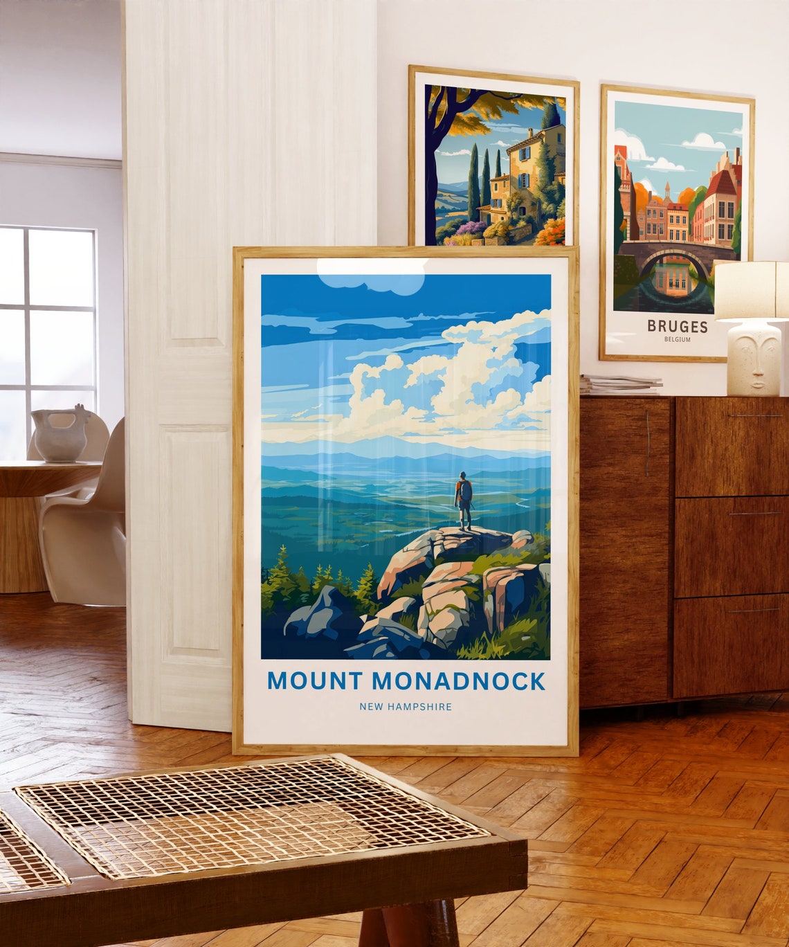 Personalized Mount Monadnock Hiker Summit Custom Gift Poster - Image 5