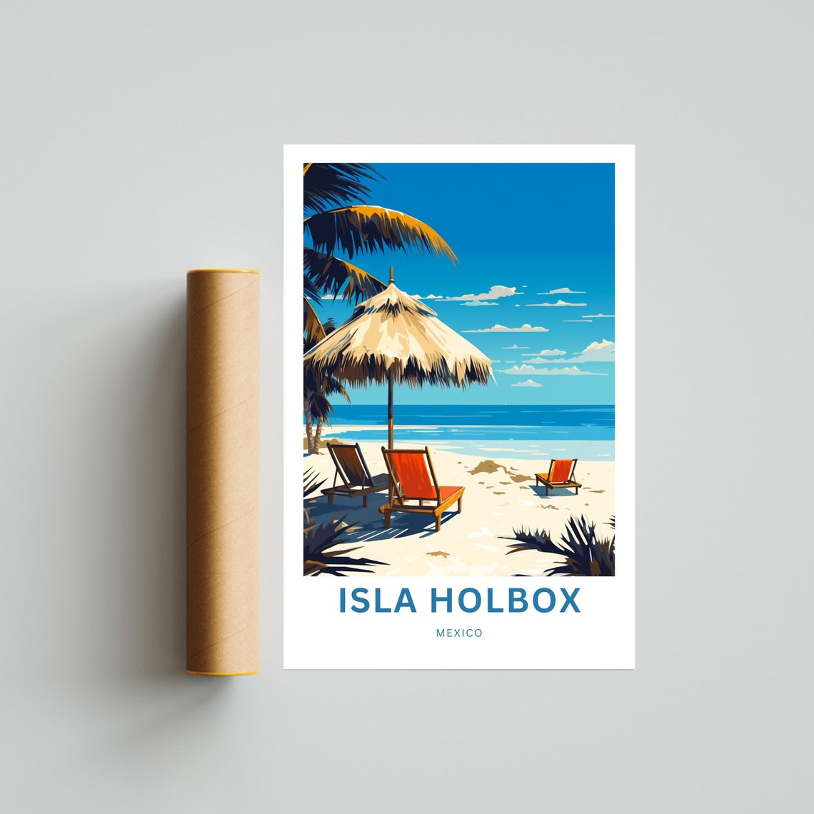 Personaiized Isla Holbox Travel Print Isla Holbox Poster Mexico Wall Art Framed Present Gift Mexico Present - Image 4