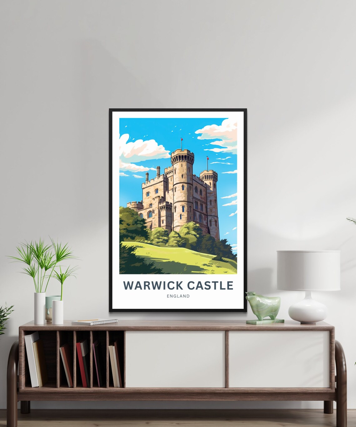 Warwick Castle England Medieval Stone Fortress Towers Poster - Image 2