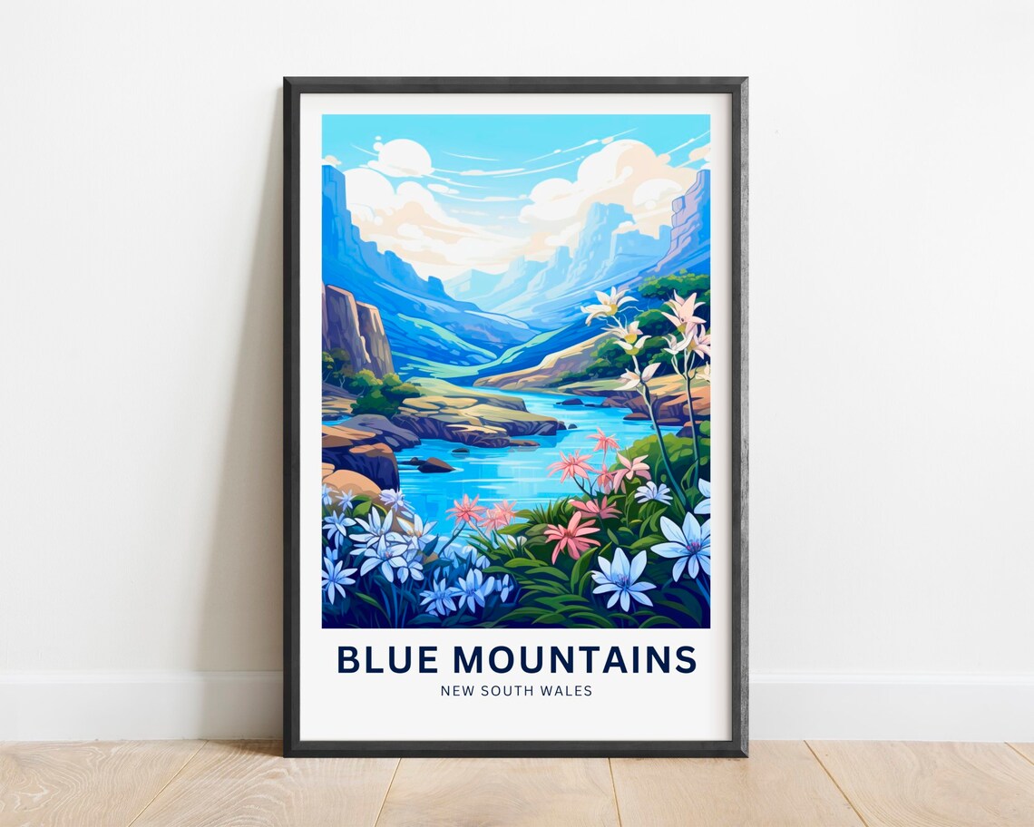 Blue Mountains New South Wales Blue Valley Wildflower Poster