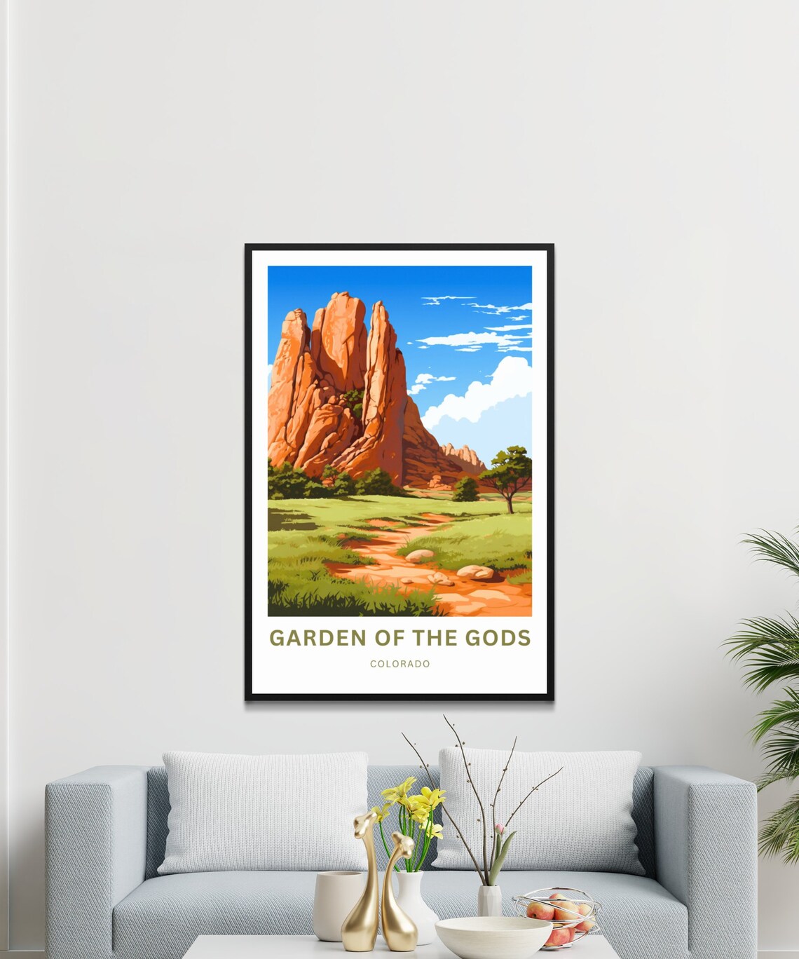 Personalized Garden Of The Gods Travel Print Colorado Poster United States Wall Art Framed Present Gift Colorado United States Present - Image 3