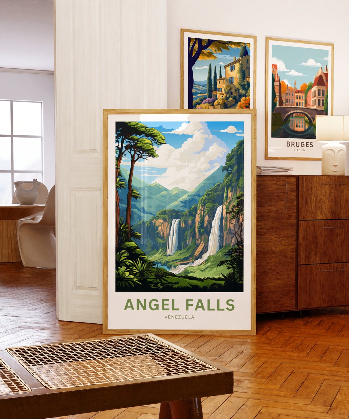 Angel Falls Venezuela Jungle Waterfalls Lush Green Travel Poster - Image 5
