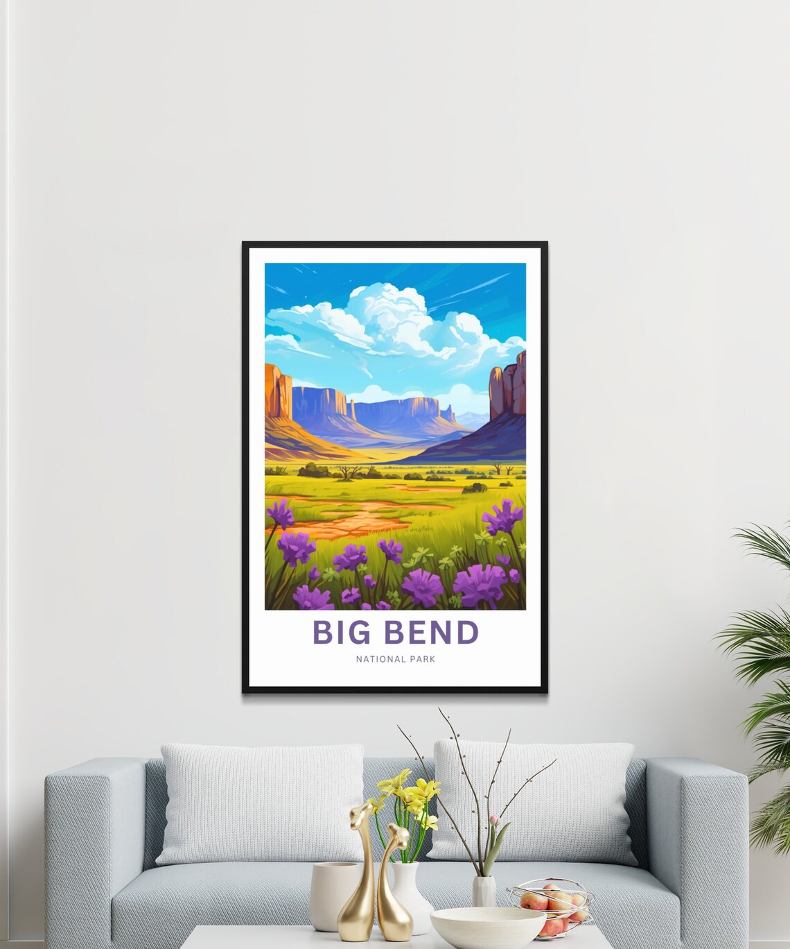 Big Bend National Park Desert Mesa Valley Wildflowers Travel Poster - Image 3
