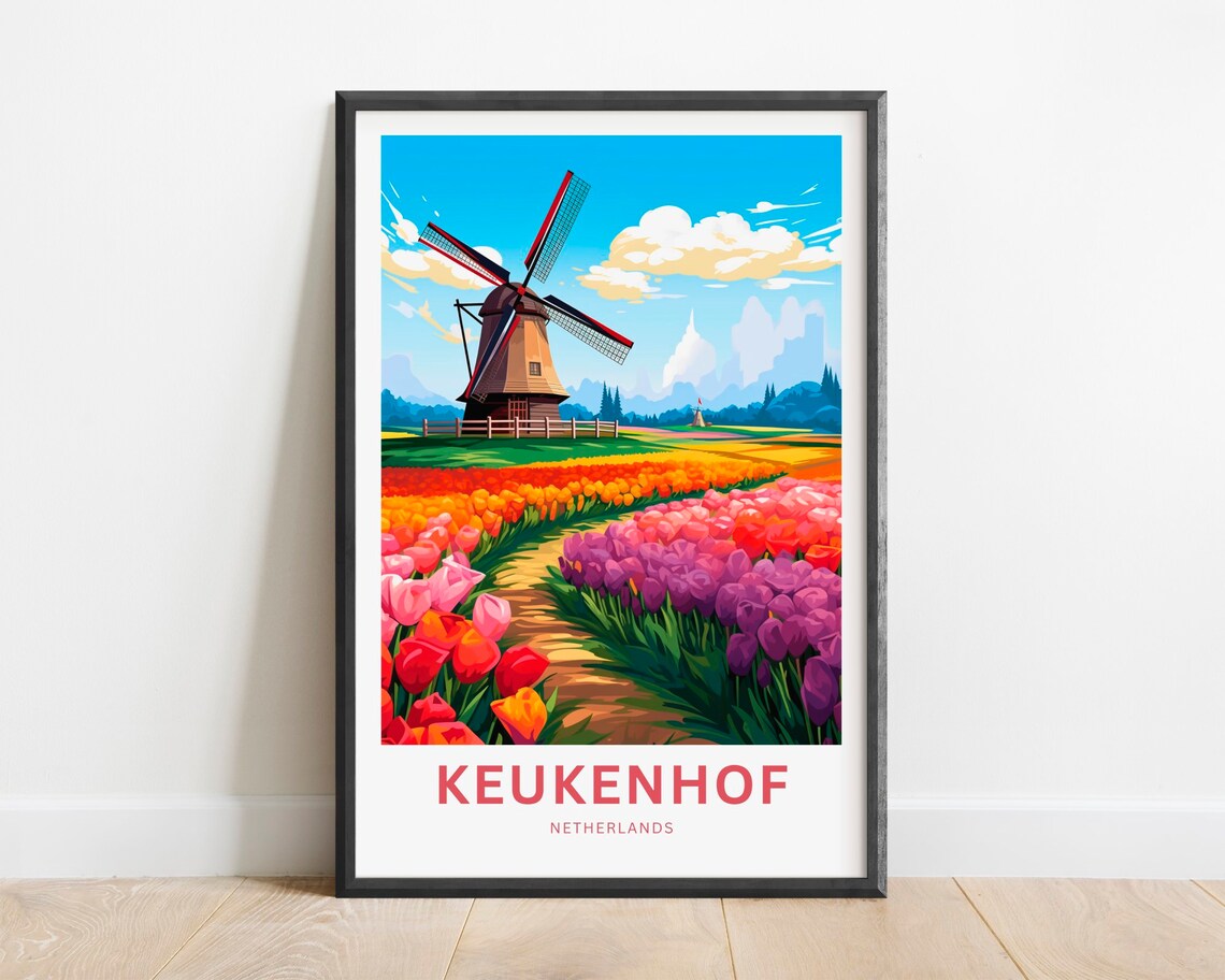 Keukenhof Custom Text Travel Poster