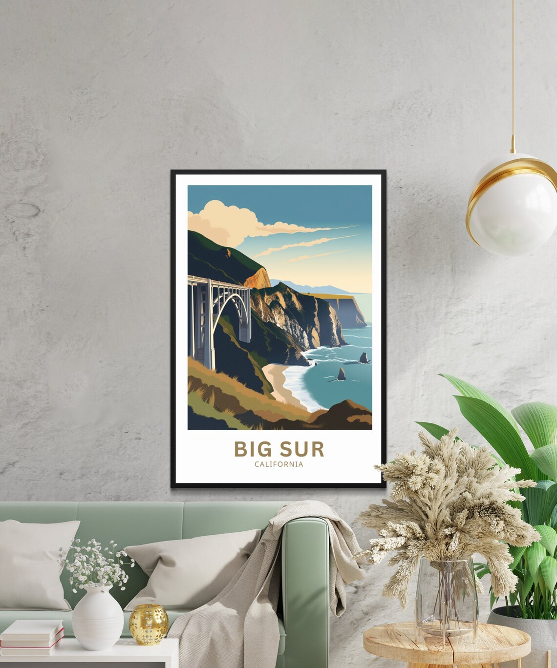 Big Sur Travel Poster, California Landscape Art - Image 5