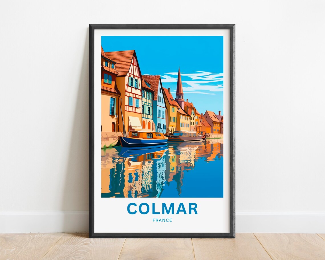 Colmar France Little Venice Canal Half Timbered Houses Poster
