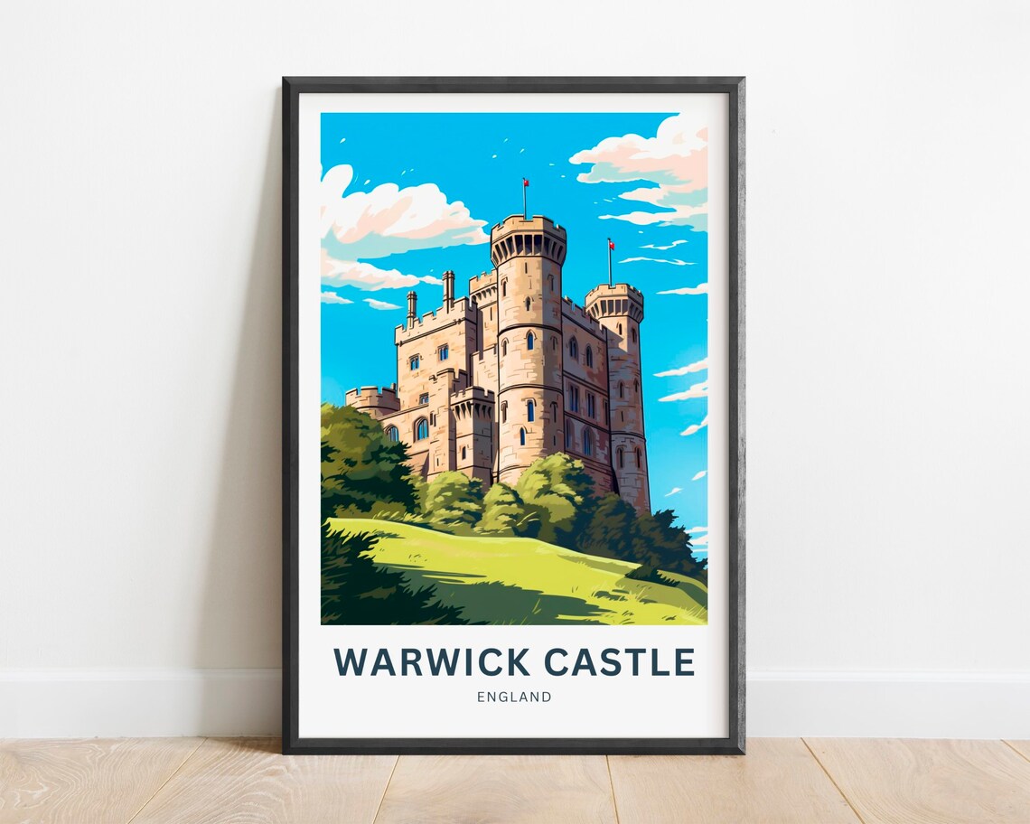 Warwick Castle England Medieval Stone Fortress Towers Poster