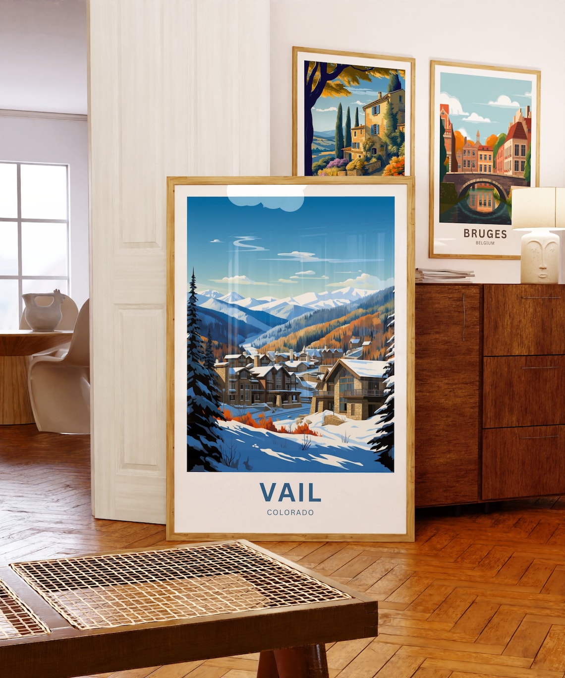 Vail Colorado Alpine Village Snowy Peaks Autumn Travel Poster - Image 5