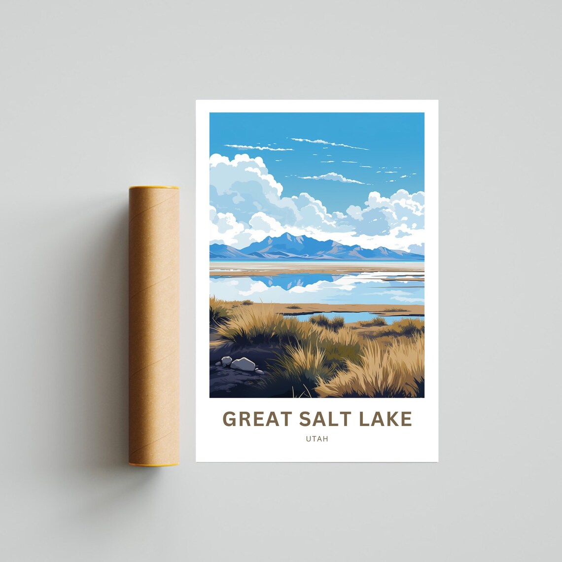 Great Salt Lake Travel Poster, Utah Wall Art - Image 4