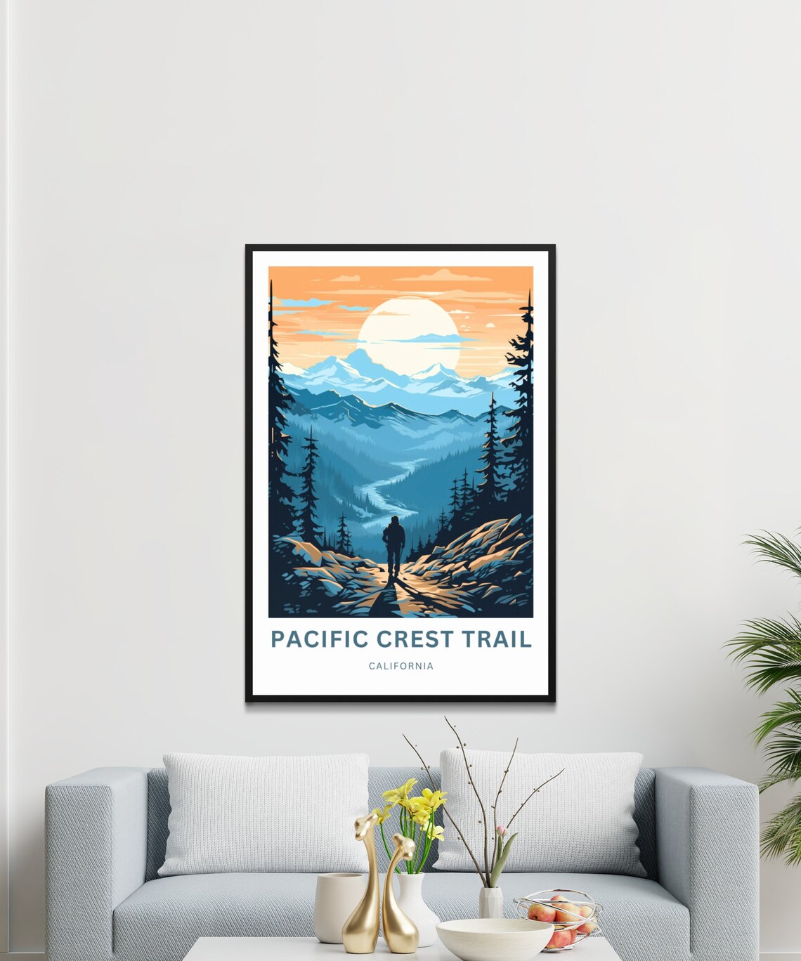 Personalized Pacific Crest Trail Travel Poster, California - Image 3
