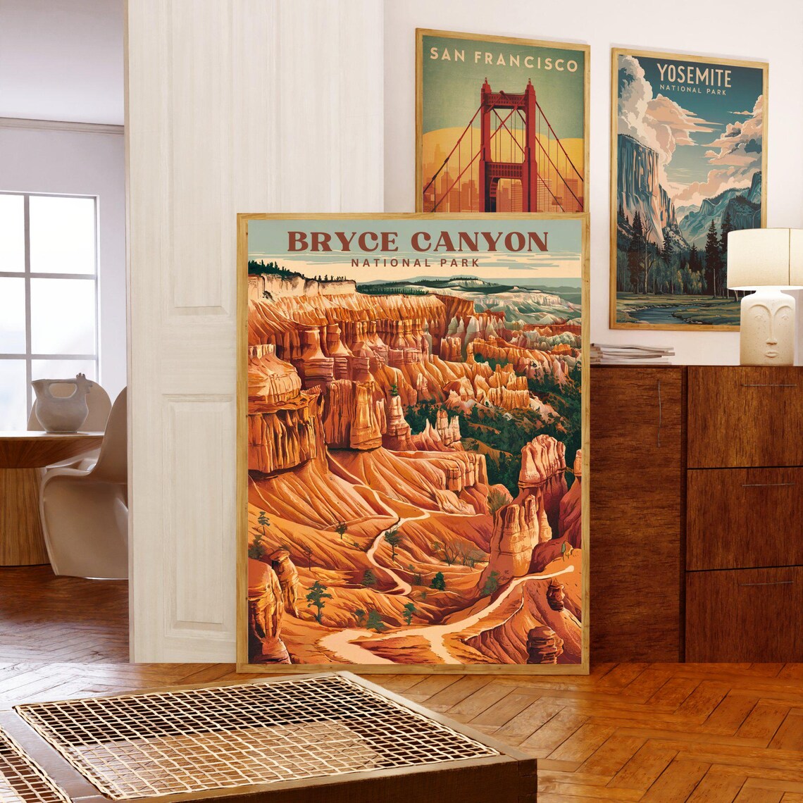 Bryce Canyon National Park Vintage Hoodoos Sunset View Poster - Image 5