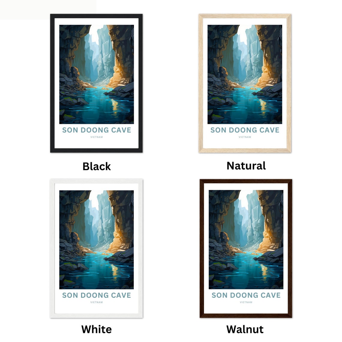 Son Doong Cave Vietnam Underground River Limestone Gorge Poster - Image 2