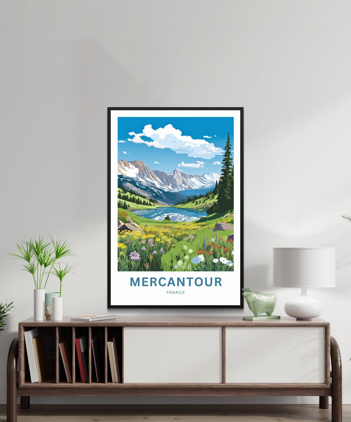 Mercantour France Wildflower Meadow Alpine Lake Nature Poster - Image 3