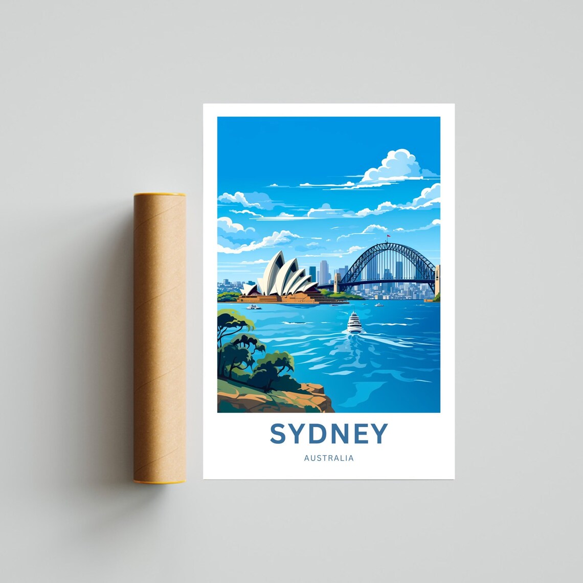 Personalized Sydney Travel Poster, Australia Wall Art - Image 2