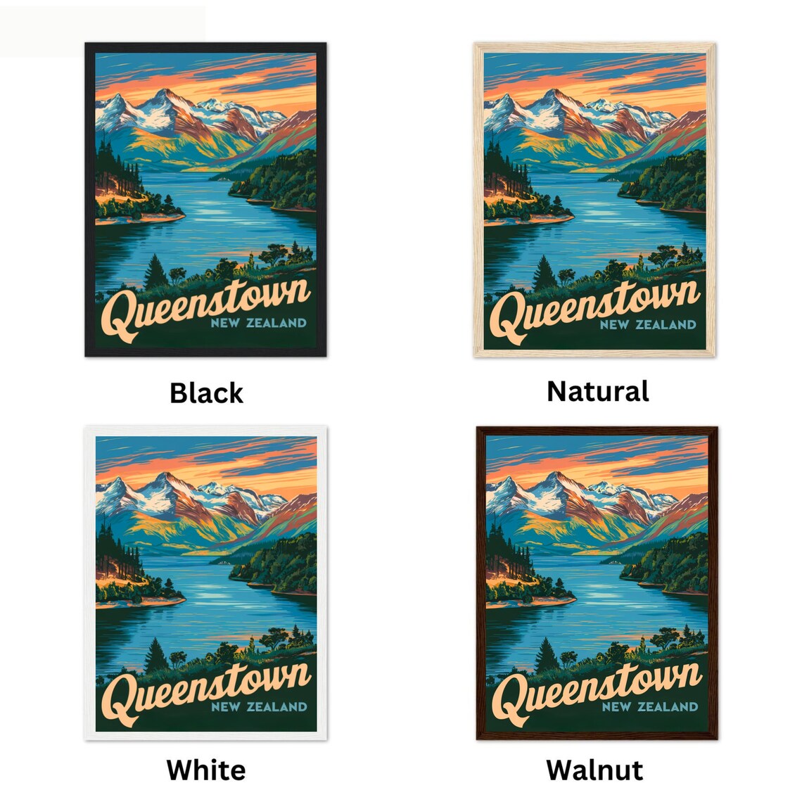 Queenstown Vintage Travel Poster, New Zealand Travel Poster - Image 4