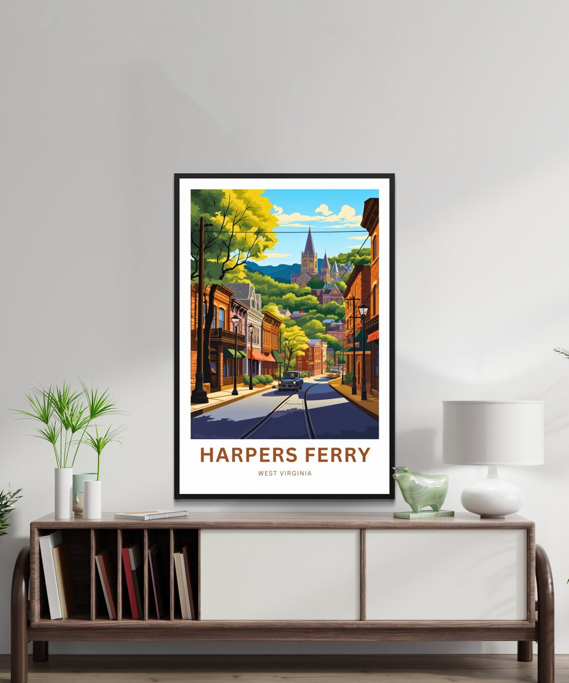 Harpers Ferry Personalized Historic Street Scene Custom Travel Poster - Image 2