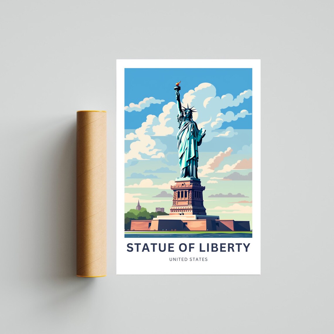 Personalized Statue Of Liberty Travel Poster - Image 4