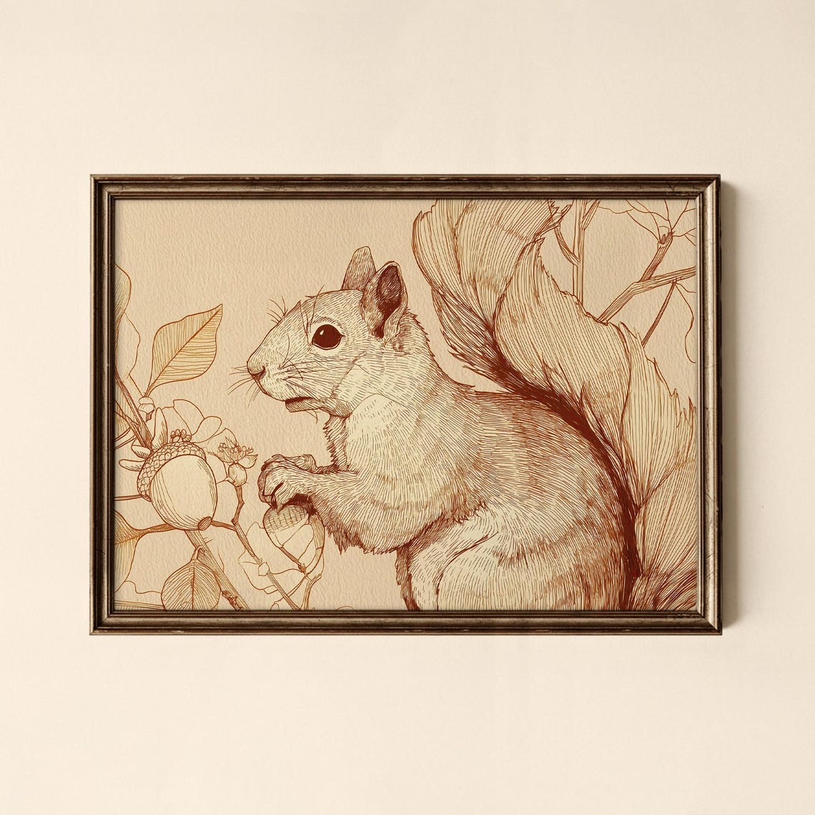 Vintage Squirrel Print Animal Wall Art Collected Prints Cpl632