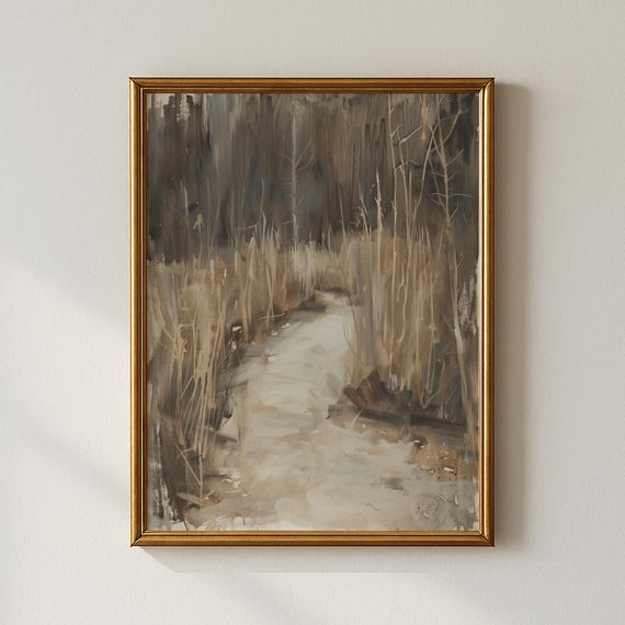 Vintage Forest Trail Print Living Room Decor Wall Art Collected Prints Cpp121