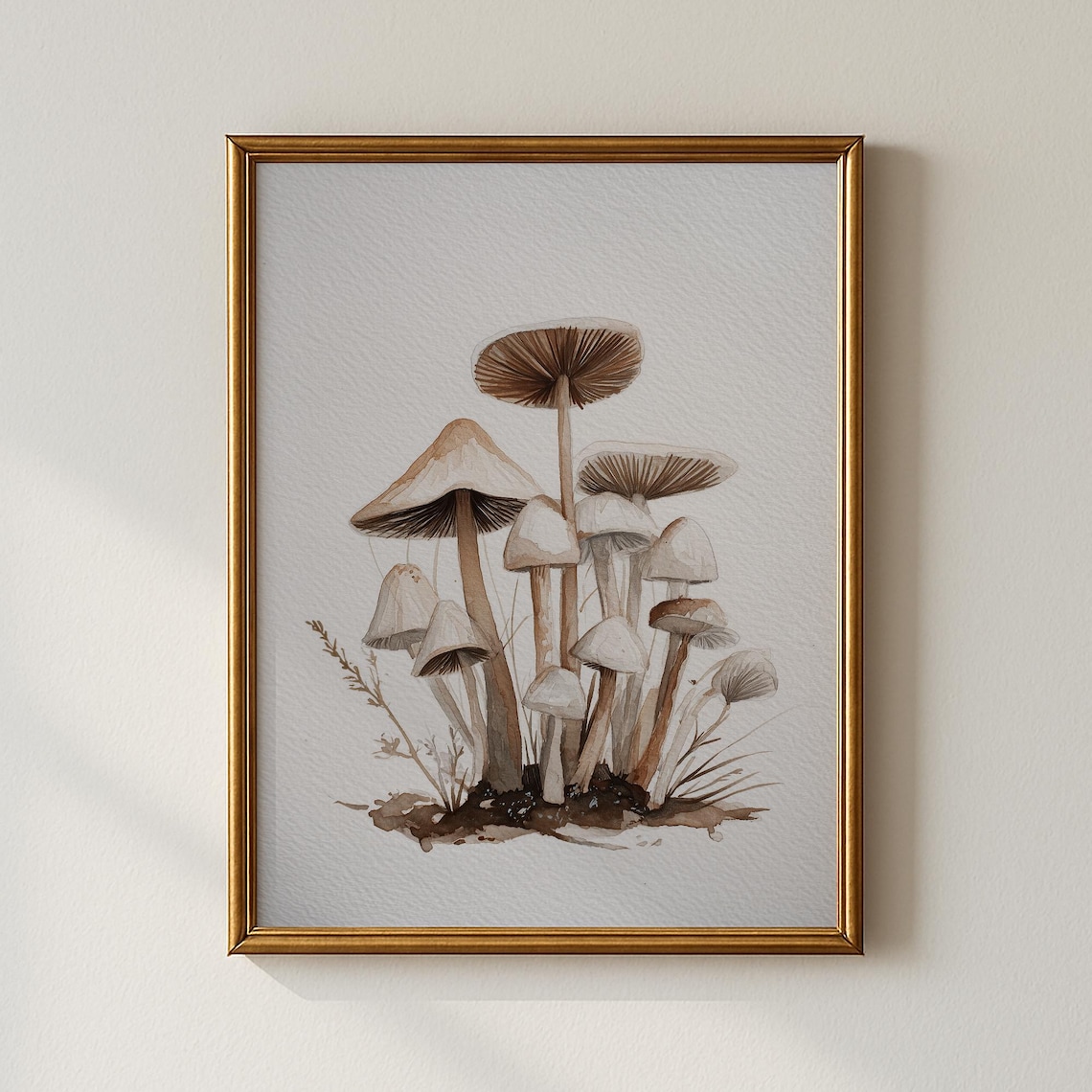 Vintage Mushroom Print, Landscape Wall Art